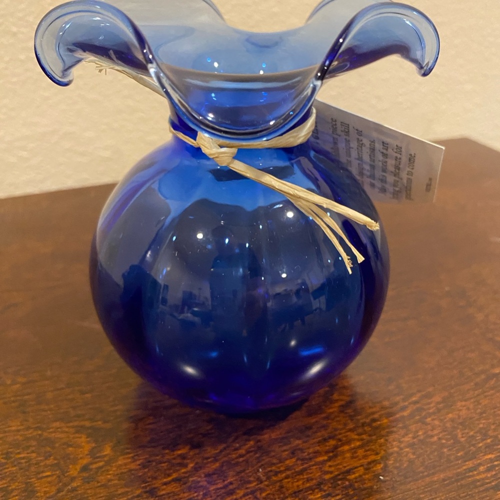 Vietri Blue Accent Vases Elegant Glass Decor